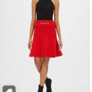 EDWARD ACHOUR PARIS Gorgeous Red Nautica Inspired Skirt Size 8